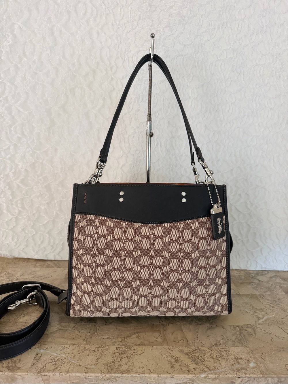 Coach Rogue in signature textured jacquard CF592